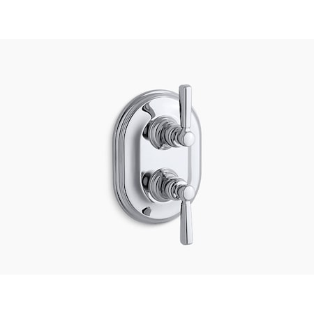 Kohler Bancroft Stacked Valve Trim W/ Metal Lever Handles, Requires Valve T10594-4-CP